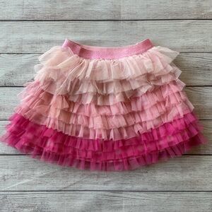 Children’s Place Pink Ombré Tiered Ruffle Tulle Skirt
